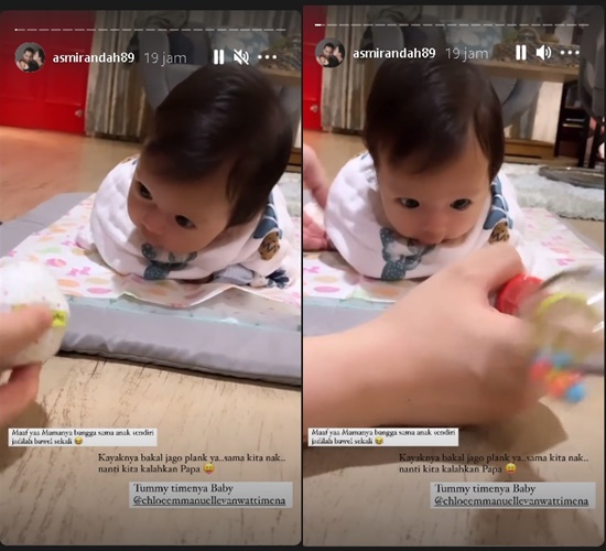Bayinya Sudah Tengkurap di Usia 2 Bulan, Asmirandah Beri Penjelasan Usai Dikhawatirkan Netizen