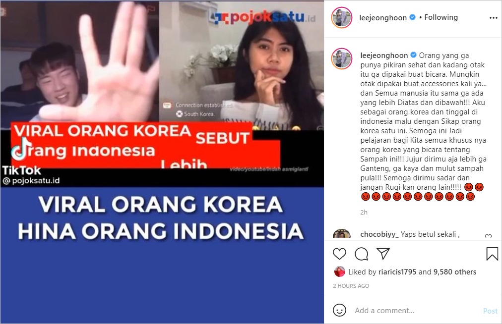 Viral Video Pria Korea Hina Orang Indonesia, Tanggapan Lee Jeong Hoon Tuai Reaksi Salut