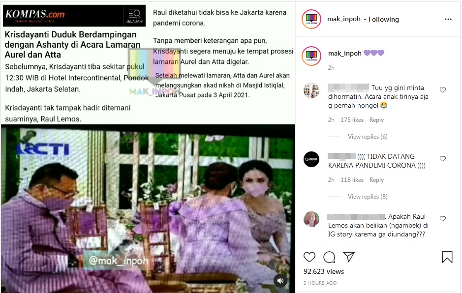 KD Hadir di Acara Lamaran Aurel, Raul Lemos Justru Absen Karena Alasan Ini Langsung Kena Nyinyir