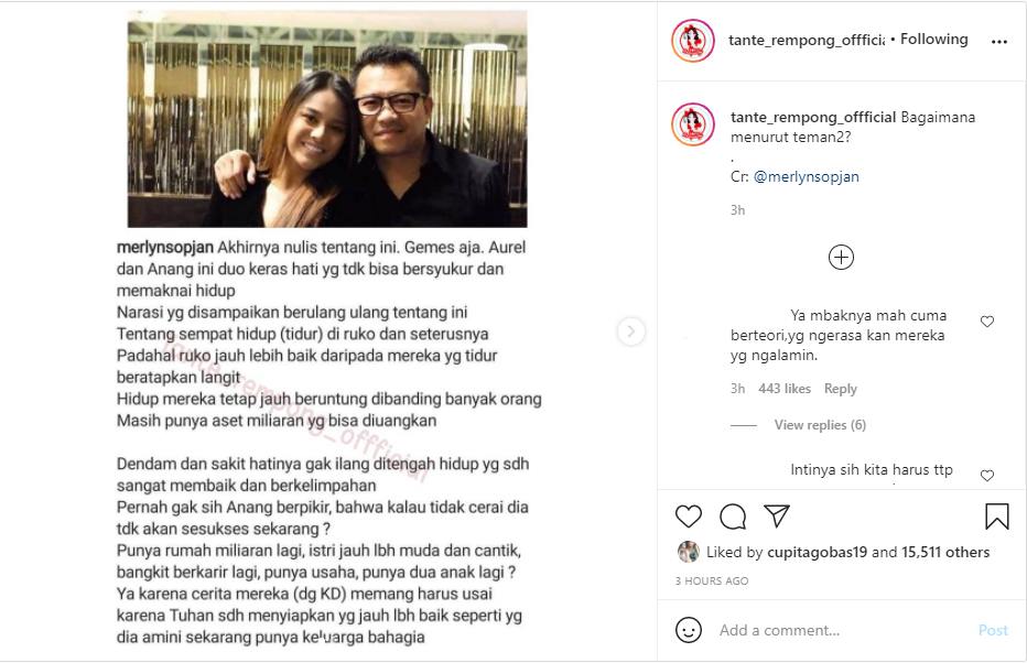 Aktivis Ini Sampaikan Kritikan Tajam untuk Anang Hermansyah dan Aurel Hermansyah