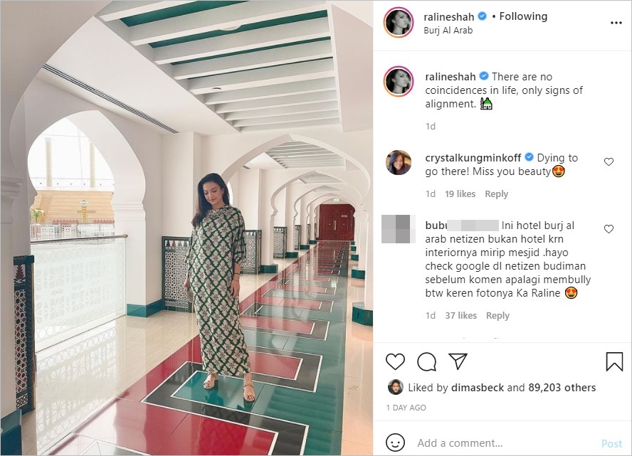 Raline Shah Kena Tegur Dikira Masuk Masjid Pakai Sandal, Fans Membela Sekaligus Ungkap Faktanya