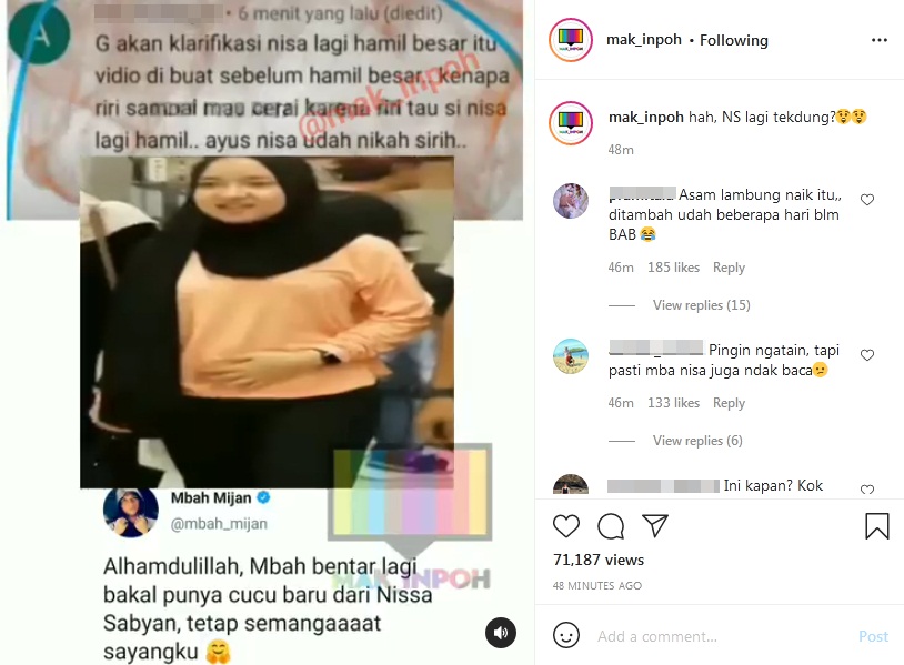 Heboh Perut Nissa Sabyan Membesar Disebut Hamil dengan Ayus, Mbah Mijan: Bentar Lagi Punya Cucu