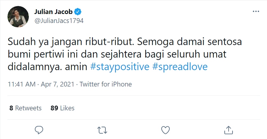 Julian Jacob Meminta Maaf Usai Tanggapannya Soal Royalti Hak Cipta Lagu Disebut Menyesatkan