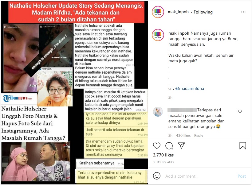 Pernikahan Sule Diramal Sudah Bermasalah Sejak 2 Bulan Lalu