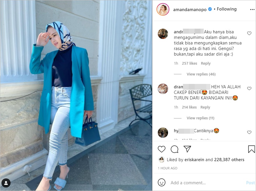 Kembali Tampil Berhijab, Amanda Manopo Bikin Pangling Hingga Caption Soal Surah Alquran Disorot