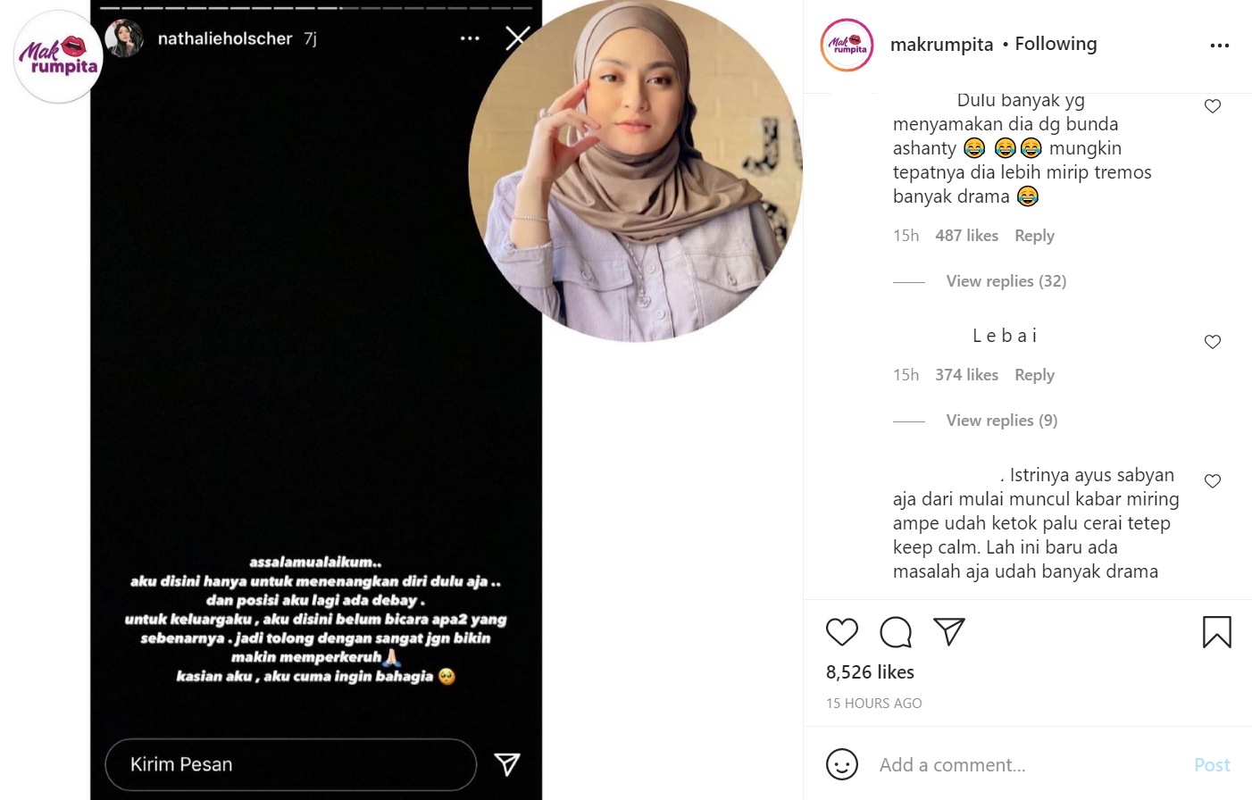 Nathalie Holscher Curhat Cuma Ingin Bahagia, Nama Ashanty dan Ririe Fairus Malah Ikut Terseret