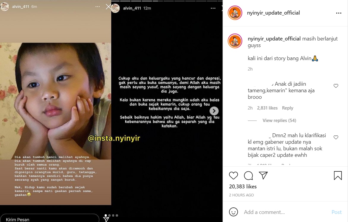 Alvin Faiz Curhat Nasib Buah Hatinya Berubah Usai Larissa Bongkar Aib, Netter: Anak Dijadiin Tameng!