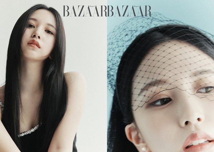 Bikin Tak Bisa Berpaling, Mina Twice Pamer Kecantikan Memikat di Pemotretan di Majalah Harper\'s Bazaar