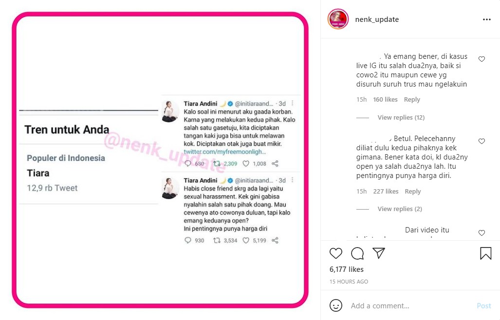 Tiara Andini Mendadak Trending di Twitter Usai Bahas Pelecehan Seksual