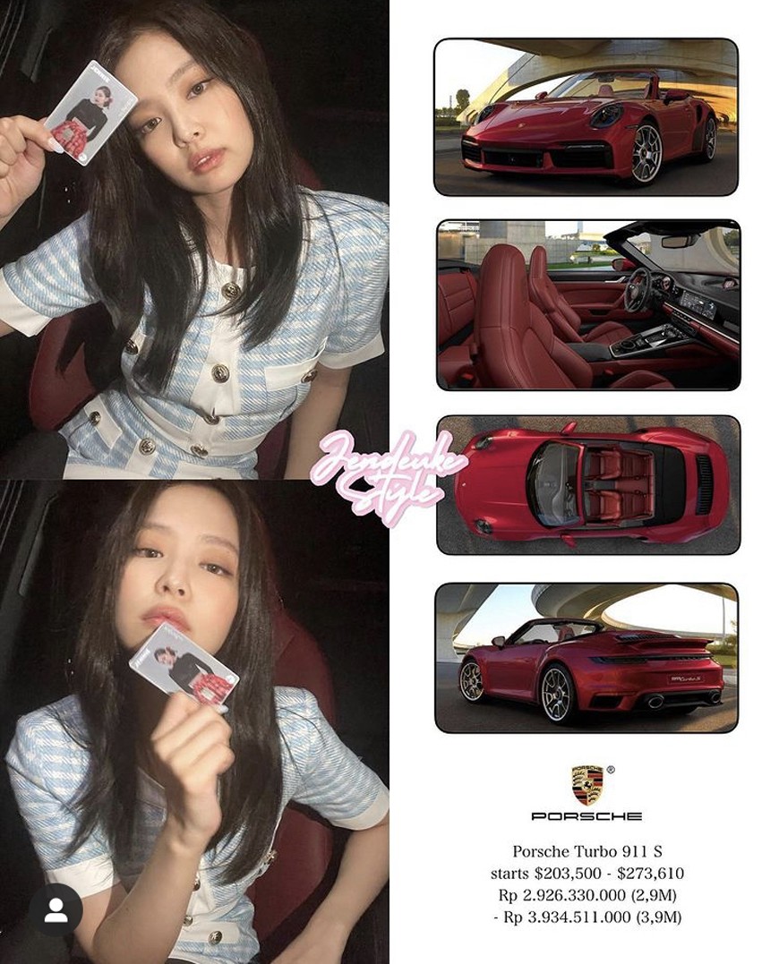 Mata Jeli Netizen Pergoki Jennie Pose di Mobil Porsche Turbo 911 S Senilai Rp 2,9 miliar