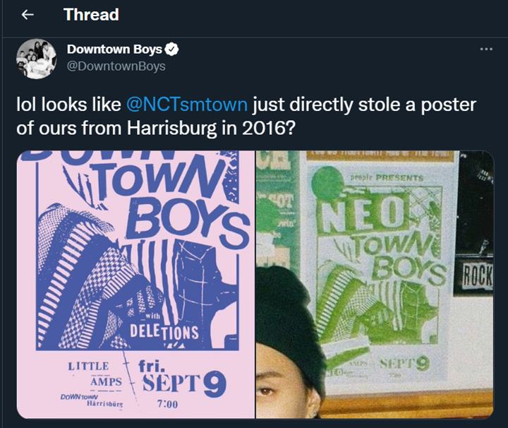 Teaser NCT 127 dituding plagiat poster Downtown Boys