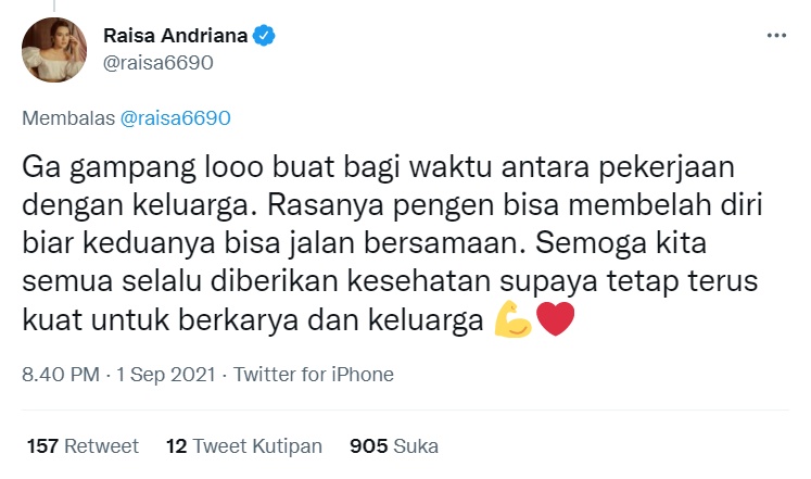 Raisa Ungkap Kekhawatiran Terbesar dalam Hidup, Hamish Daud Langsung Beri Dukungan Manis Ini