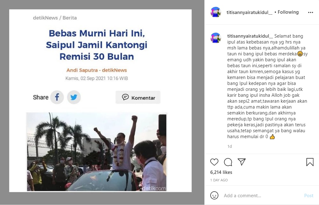 Bebas dari Penjara, Peramal Ini Terawang Karier Saiful Jamil Bakal Makin Meredup