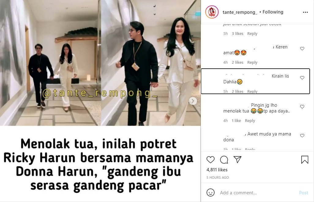Gandeng Tangan Ricky Harun, Donna Harun Malah Dikira Netizen Iis Dahlia