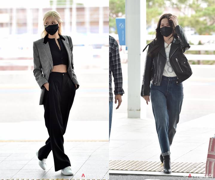 Fashion airport Jisoo dan Rose BLACKPINK
