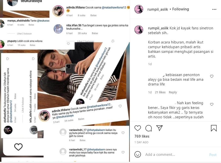 Pacar Teuku Rassya Dicibir Tua Hingga Disebut Tak Cocok, Nama Natasha Wilona Malah Terseret