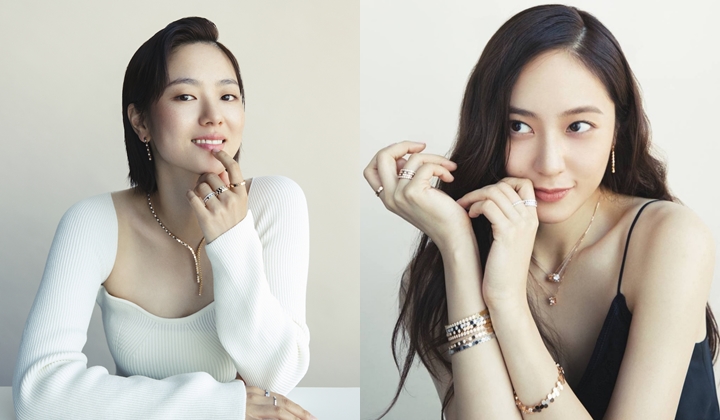 Foto: Bikin Silau, Krystal-Jeon Yeo Bin Pamer Visual Menawan di Pop Up Store Perhiasan Mewah Chaumet