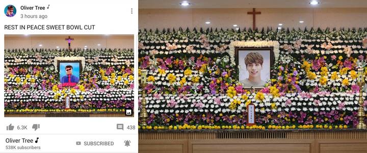 Oliver Tree menggunakan foto prosesi pemakaman mendiang Jonghyun SHINee untuk promosi