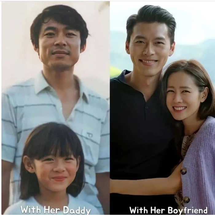 Potret ayah Son Ye Jin dinilai terlihat sangat mirip dengan Hyun Bin