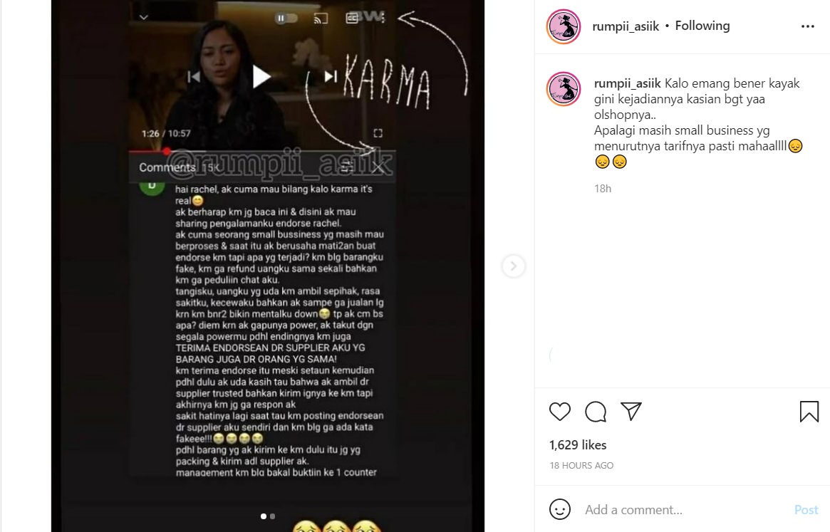 Curhatan Owner Kena Mental Down Gegara Rachel Vennya Aku Sudah