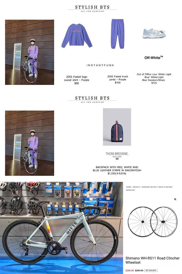 Harga barang-barang yang dikenakan Jin BTS