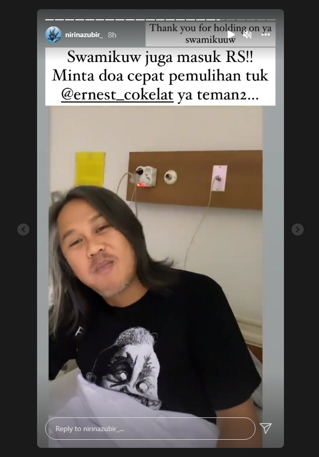 Nirina Zubir Bagikan Kabar Ernest Cokelat Masuk ke Rumah Sakit, Singgung Cobaan Bertubi-tubi