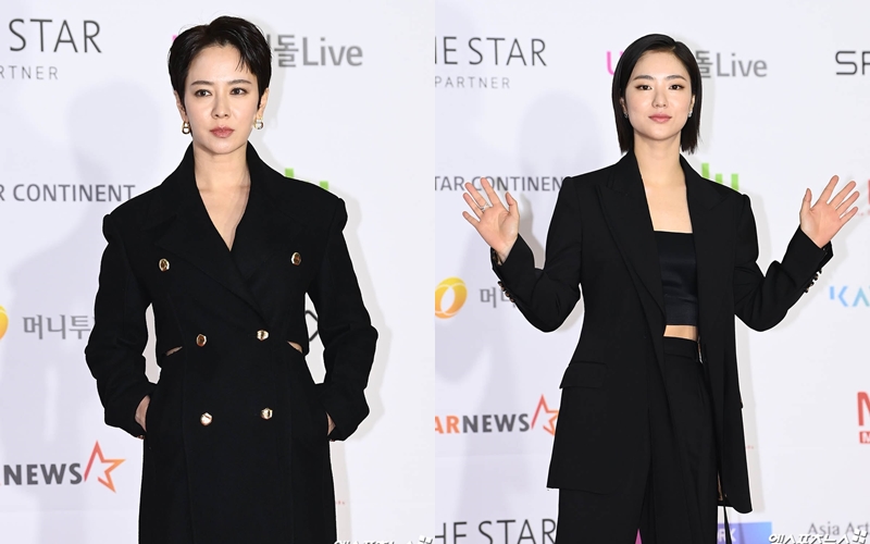 Song Ji Hyo-Jeon Yeo Bin Tampil Maskulin, Moon Ga Young-Han Soo Hee Adu Cantik di Asia Artist Award