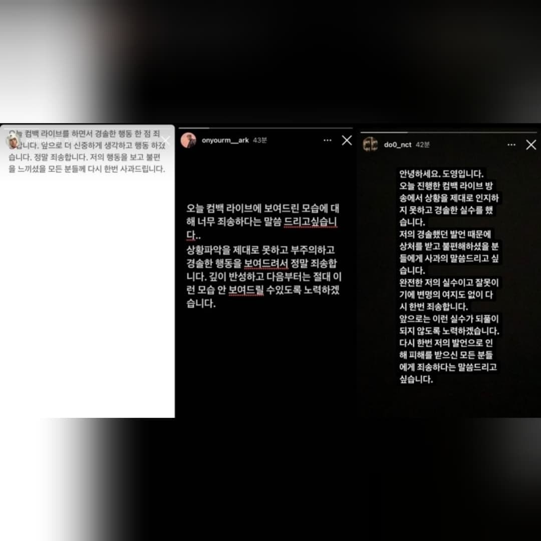 Lakukan Siaran Live Saat Alarm Gempa Bunyi, Mark-Dooyoung dan Jhonny NCT Tulis Permintaan Maaf