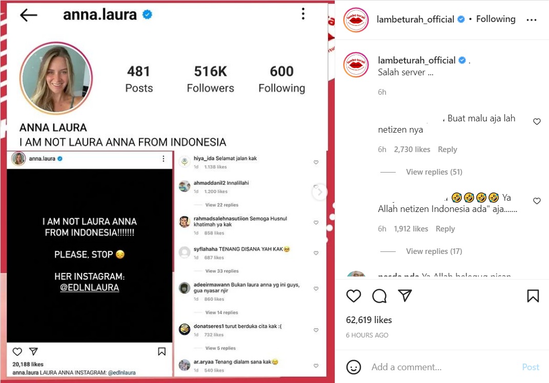 Salah Server Dikira Laura Anna, Jurnalis Asing Minta Netizen Indonesia Stop Kirim Ucapan Duka