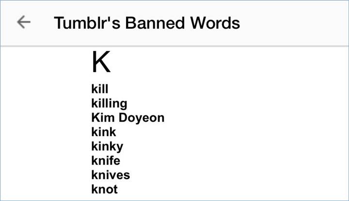 Kim Doyeon di-banned oleh Tumblr