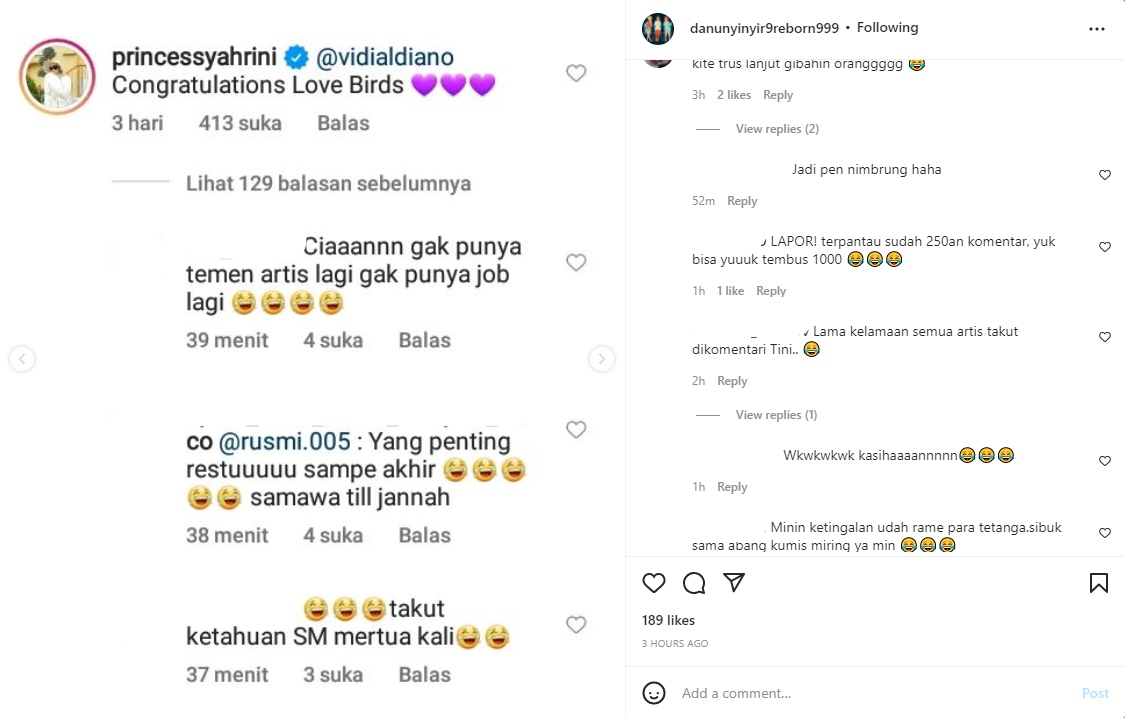 Syahrini Tuai Respons Nyinyir Usai Komentari Postingan Vidi Aldiano Nikah