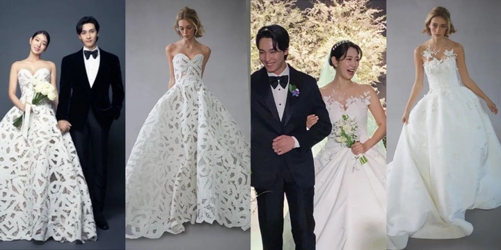 Harga gaun yang dikenakan Park Shin Hye di pernikahan dengan Choi Tae Joon