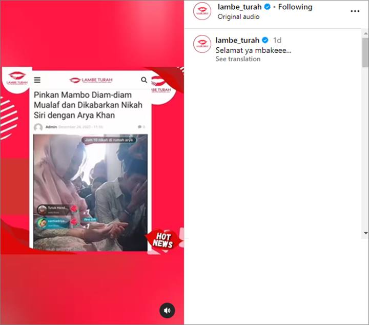 Pinkan Mambo dan Suami Baru Pamer Kemesraan di Acara TV Pasca Resmi Menikah